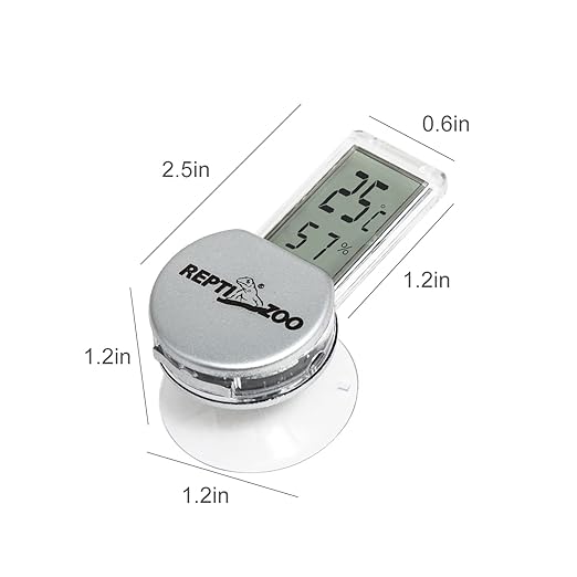 REPTI ZOO Reptile Thermometer Hygrometer with Suction Cup, Digital Thermometer Hygrometer for Reptile Rearing Box Terrarium Tank Bearded Dragon, Temperature & Humidity Gauge Fahrenheit (℉) - Image 5