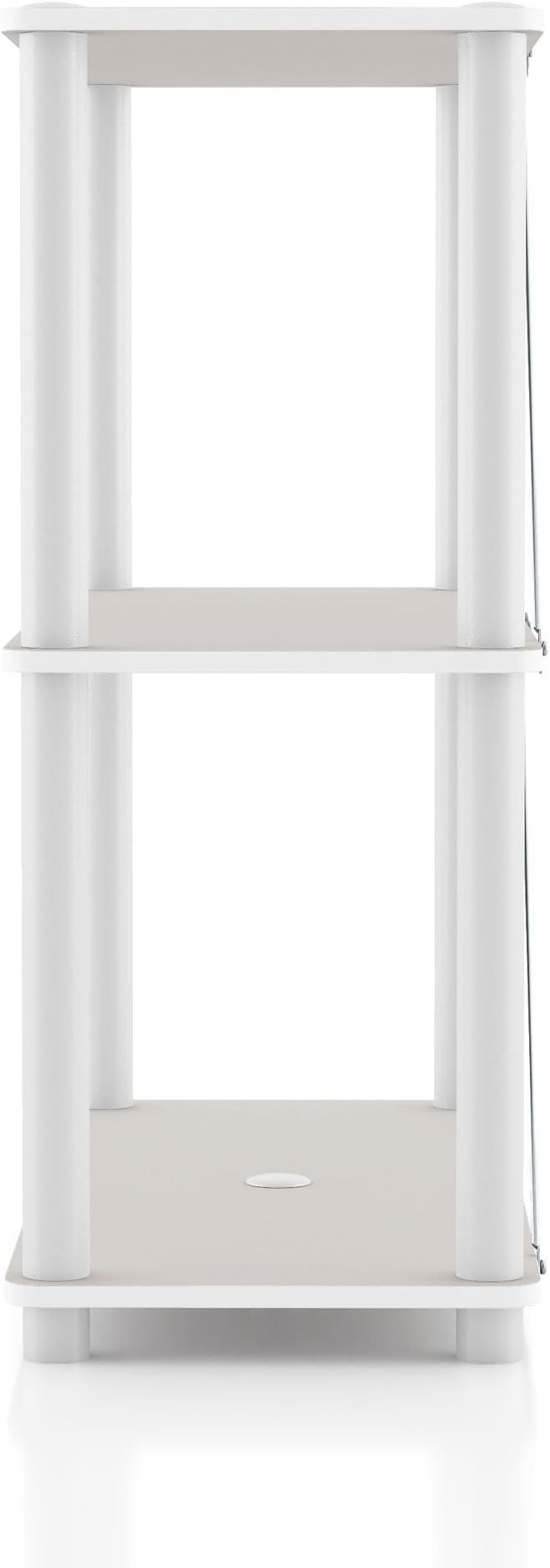 Homes: Inside + Out Apexa Modern 3-Tier Wide Shelving Units, Collectibles Display Shelves, Easy Assembly Standing Shelf, Home Storage Organizer for Living Room, Bedroom, Office, Taupe Grey - Image 12