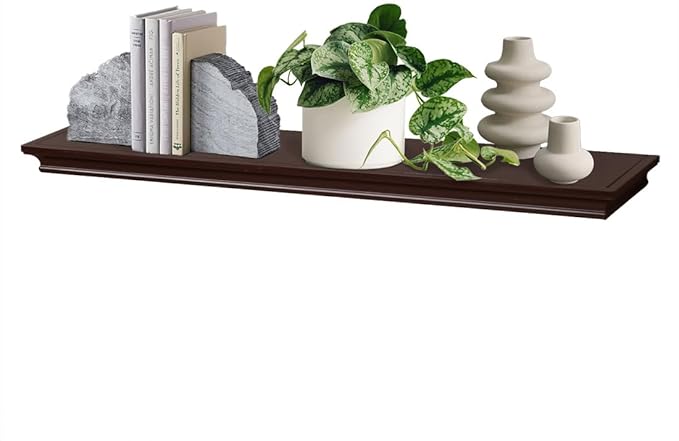 AHDECOR Floating Shelves Wall Mounted, Deeper Wall Storage Shelf for Home Décor, Super Sturdy, Easy to Install, 36” Wide, 7.75” Deep, Espresso Brown - Image 5