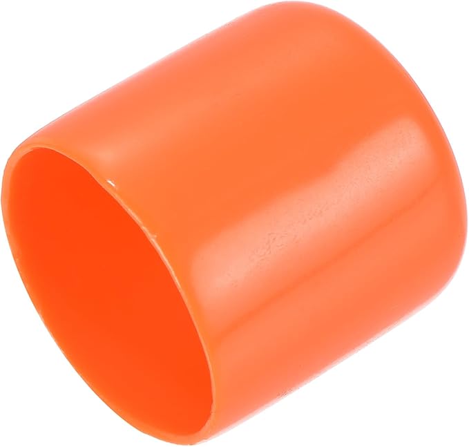 uxcell 20pcs Rubber End Caps 25mm ID Vinyl Round Tube Bolt Cap Cover Screw Thread Protectors Orange by uxcell