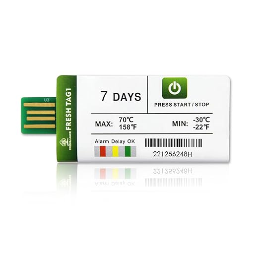 Freshliance 1pack Temperature Data Logger USB Disposable Temperature Recorder with 30000 Points, Auto PDF CSV Reports High Accuracy 7days Single Use for Frozen Transportation Cold Chain Fresh Tag 1 by FRESHLIANCE