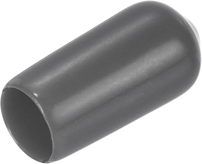 uxcell 20pcs Rubber End Caps 7mm(1/4") ID Vinyl PVC Round Tube Bolt Cap Cover Screw Thread Protectors Dark Grey by uxcell
