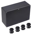 Junction Box IP65 Waterproof ABS Plastic Electrical Project Case Power Junction Boxes, Project Box with 4 PCS M16 Cable Glands 9.06x5.90x3.43 inch (230 x 150 x87 mm) by Otdorpatio