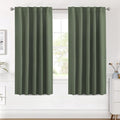 H.VERSAILTEX Blackout Curtains Thermal Insulated Window Treatment Panels Room Darkening Blackout Drapes for Living Room Back Tab/Rod Pocket Bedroom Draperies (2 Panels, Bronze Green, 42 x 63 Inch) by HVERSAILTEX