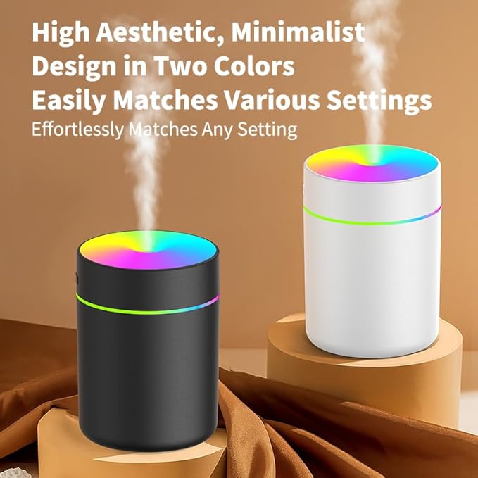 180ml Portable Small Humidifier with Colorful LED Night Light, USB Personal Desktop Humidifier for Car Home Office Travel, Auto Shut-Off, 2 Mist Modes, Super Quiet - Image 4