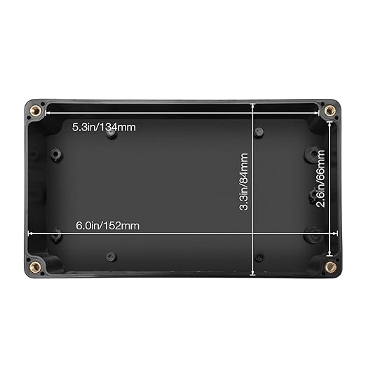 Waterproof Plastic Project Box ABS IP65 Electronic Junction Box Enclosure 6.2 x 3.54 x 2.3 inch 158 x 90 x 60 mm (Black) - Image 6