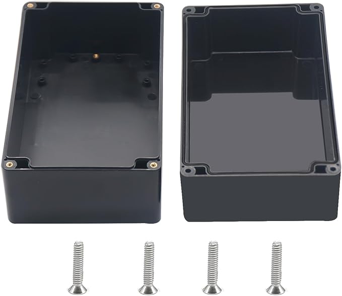 Outdoor Waterproof Junction Box IP67 Project Box ABS Black Electrical Boxes Electronic Enclsoure for DIY Project 7.9 x 4.7 x 4.5 inch (200x120x113mm) by Otdorpatio