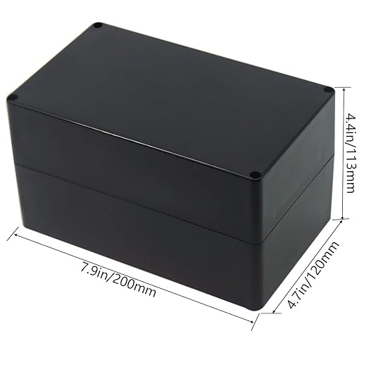 Junction Box, Zulkit Project Box IP65 Waterproof Outdoor Box ABS Plastic Electrical Boxes Electronic Enclosure Black 7.9 x 4.7 x 4.4 inch(200 x 120 x 113 mm)(Pack of 1) - Image 2