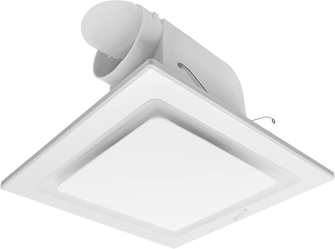 Bathroom Fan Ceiling Mount Exhaust Ventilation,141 CFM 0.7 Sones,4 Inches Duct,White,Very Quiet Ventilation and Exhaust Fan by POWERENG