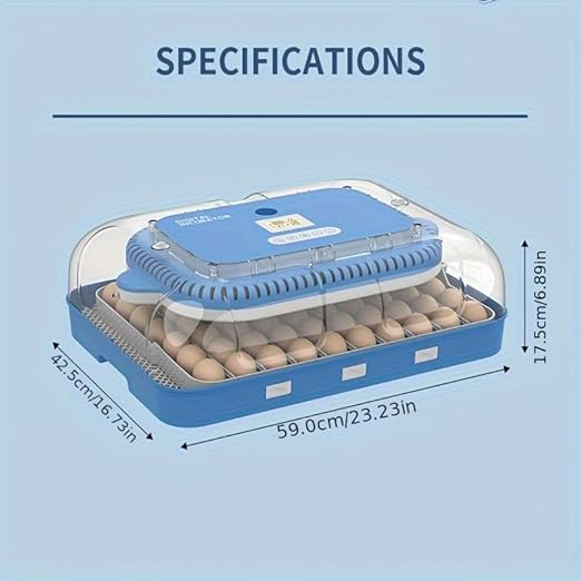 HOWOOlUA 70 Egg Incubator for Hatching Eggs withAuto Turn, Temp & Humidity Control, Built-in CandleLarge Capacity Egg Incubator for Chicken Duck Goose Eggs - Image 8