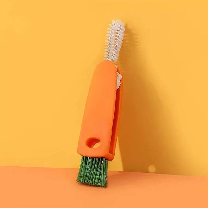 3 in 1 Multifunctional Mini Cup Glass Cover Cleaning Brush, Bottle Cleaning Brush Set, Multipurpose Bottle Clean Cup Cover Lid Groove Cleaner, Home Kitchen Washing Tool - Image 2
