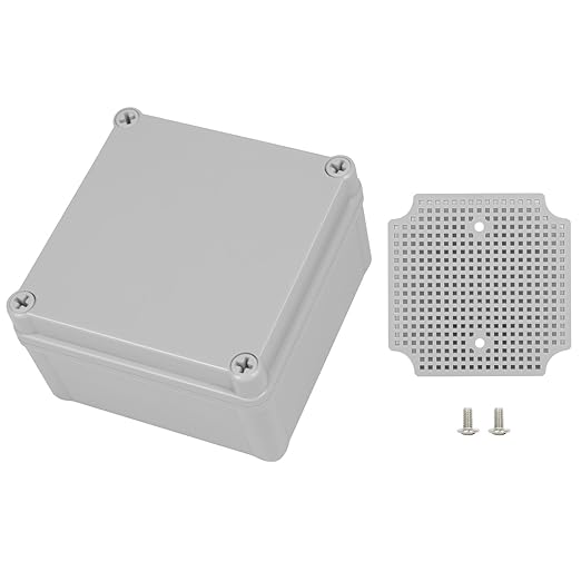 Junction Box，4.9"x 4.9"x 3" Outdoor Electrical Box with Mounting Plate, IP67 Dustproof Waterproof ABS Plastic Project Box, DIY Electrical Enclosure Gray (125x 125x 75 mm) - Image 7