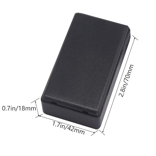 Zulkit 8Pcs Project Boxes ABS Plastic Electrical Project Case Power Junction Box Black 2.76 x 1.65 x 0.71 inch (70x42x18 mm) - Image 2