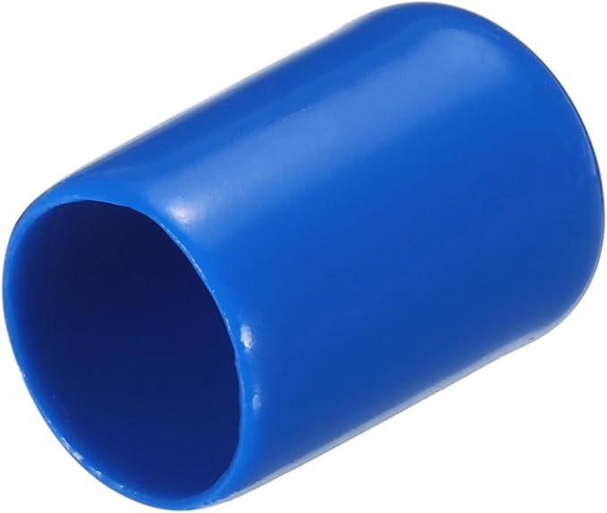 uxcell 20pcs Rubber End Caps 13mm ID Vinyl PVC Round Tube Bolt Cap Cover Screw Thread Protectors Blue by uxcell