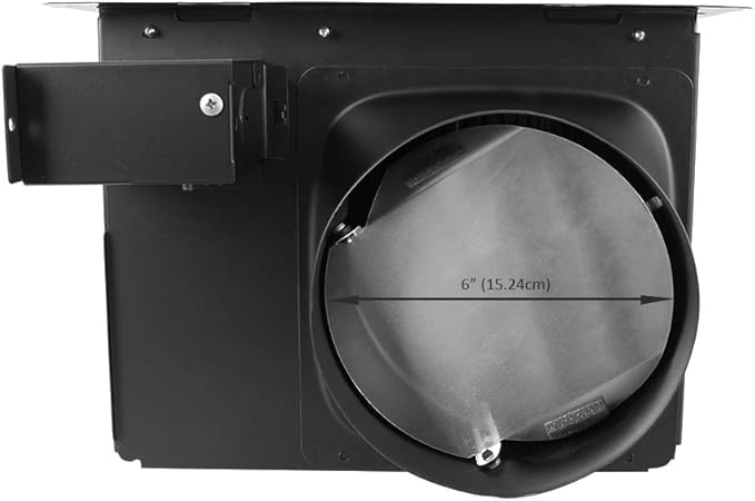BV Bathroom Exhaust Fan 140CFM - Bathroom Fan 1.0 Sones, 6" Duct Collar, Rooms Up to 140 Sq. Ft.| Energy-Saving Ventilation Fan, Stainless Steel - No Attic Access | Ultra-Quiet HVI 2100,UL Certified - Image 4