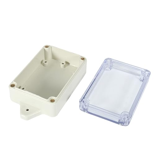 ABS Plastic Junction Box, Dustproof Weatherproof IP65 Electrical Box - Universal Project Enclosure Pale Pale Grey, with PC Transparent/Clear Cover and Fixed Ear 3.3"x2.3"x1.3"(83x58x33mm) - Image 4