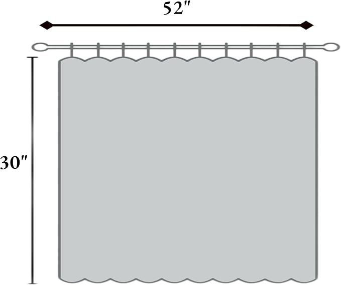 Hiasan RV Blackout Curtains for Bedroom, 52 x 30 Inches Long - Thermal Insulated & Energy Saving Window Curtains for Living Room, 2 Drape Panels Sewn with Tiebacks, Greyish White - Image 7