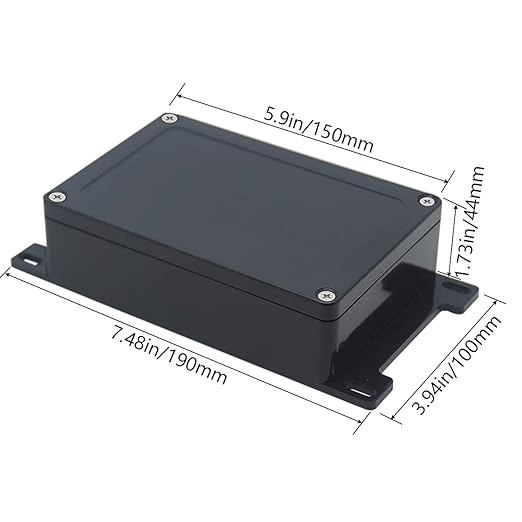 Junction Box, Zulkit Project Box Waterproof Dustproof IP65 ABS Universal Electrical Boxes Enclosure with Fixed Ear Black 5.91 x 3.94 x 1.73 inch (150 x 100 x 44 mm)(Pack of 1) - Image 2