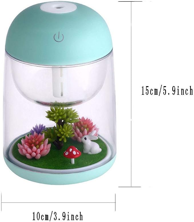 Micro Landscape Humidifier with Changing Led Light,Adjustable Mist Mode, Waterless Auto Shut-off,for Bedroom,Office,Car (blue) - Image 6