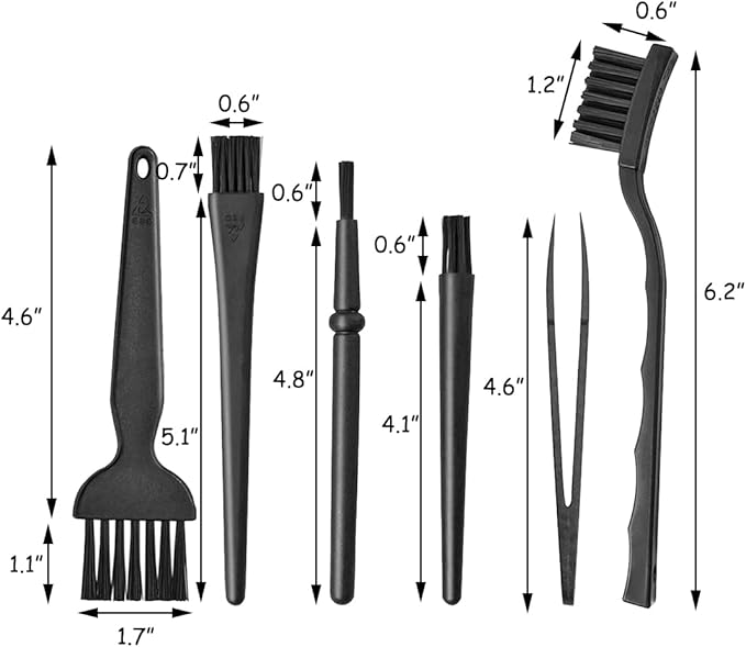 ELANE 6 Pcs Small Cleaning Brushes for Tight Spaces,Brushes for Cleaning Brush for Electronics,Brush for Cleaning Small Objects - Image 2