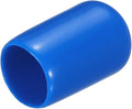 uxcell 20pcs Rubber End Caps 8.5mm ID Vinyl PVC Round Tube Bolt Cap Cover Screw Thread Protectors Blue by uxcell