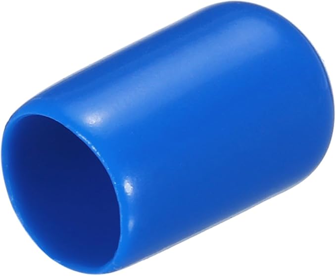 uxcell 20pcs Rubber End Caps 8.5mm ID Vinyl PVC Round Tube Bolt Cap Cover Screw Thread Protectors Blue by uxcell