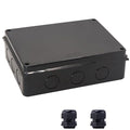 Junction Box, Reserved Holes Electrical Boxes Waterproof IP65 ABS Plastic Electrical Power Cord Enclosure Project Box Black 10 x 7.9 x 3.1 inch(255x200x80mm) by LuSumtly