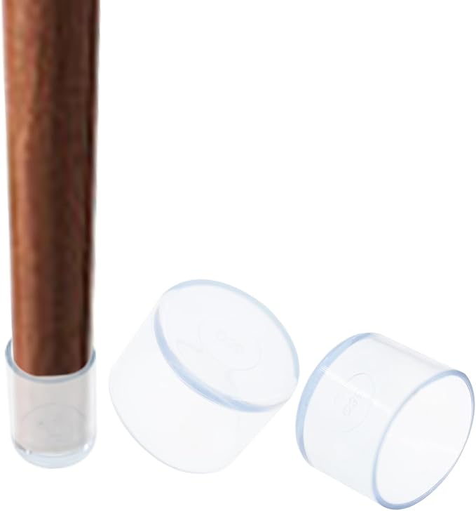 Round Chair Leg Caps,PVC Furniture Feet Covers,TTZEZE Transparent Round Floor Protectors,Clear Table Feet Covers Preventing Plastic Chair Leg Covers Scratches and Noise 35mm/1.38'', 12 - Image 6