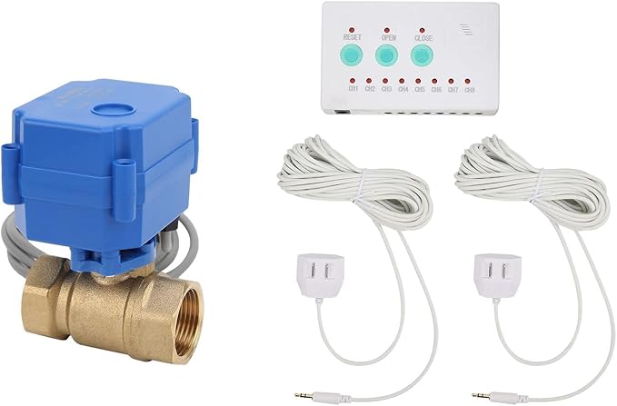 Water Leak Detector with 3/4” Brass Automatic Shut-Off Valve, Leak Alarm System with Controller and 2 Sensors, Supports Up to 8 Water Sensors for Home Flood Prevention - Image 6