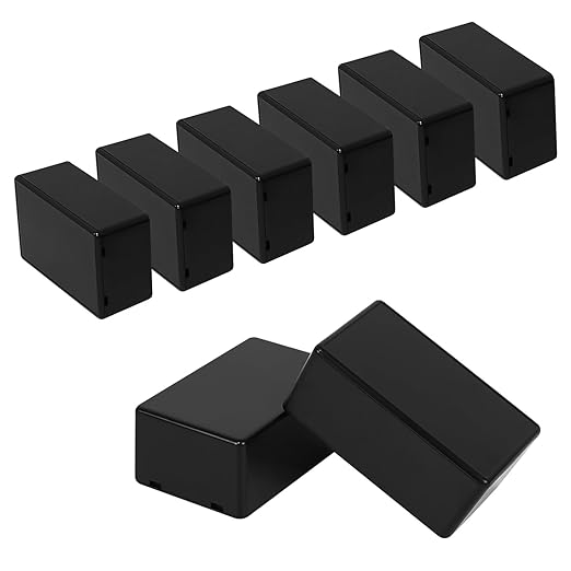 Project Box 8 Pieces Electrical Box Small Junction Box ABS Plastic Enclosure Power Electronic Case Black 2.76" x 1.77" x 1.14"(70 x 45 x 29mm) by HoHaing