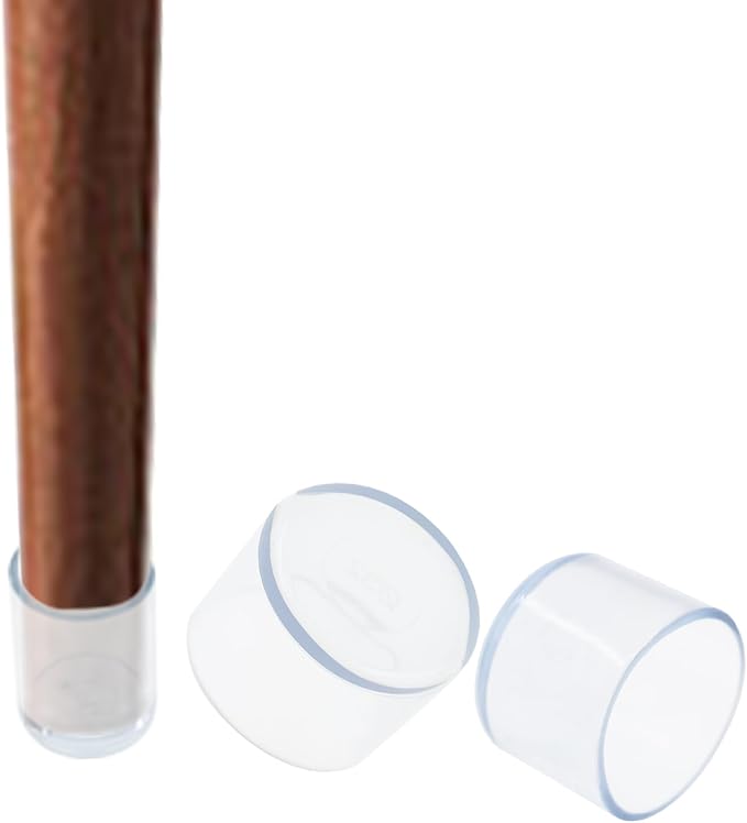 Round Chair Leg Caps,PVC Furniture Feet Covers,TTZEZE Transparent Round Floor Protectors,Clear Table Feet Covers Preventing Plastic Chair Leg Covers Scratches and Noise 32mm/1.26'', 24 - Image 6