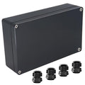 Junction Box IP65 Waterproof ABS Plastic Electrical Project Case Power Junction Boxes, Project Box with 4 PCS M16 Cable Glands 7.87x4.72x2.2 inch (200 x 120 x56 mm) by Otdorpatio
