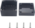 Outdoor Waterproof Junction Box IP67 Project Box ABS Black Electrical Boxes Electronic Enclsoure for DIY Project 4.7 x 4.7 x 3.5 inch (120x120x90mm) by Otdorpatio
