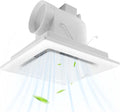 Bathroom Fan Ceiling Mount Exhaust Ventilation,141 CFM 0.7 Sones,4 Inches Duct,White,Very Quiet Ventilation and Exhaust Fan (No LED Lights) by POWERENG