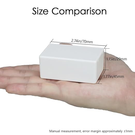 LeMotech Project Box 5 Pieces ABS Plastic Electrical Project Case Small Junction Box for Electronics White 2.75 x 1.77 x 1.14 inch (70 x 45 x 29 mm) - Image 2