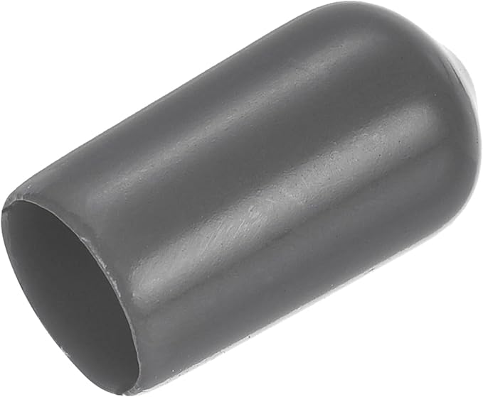uxcell 20pcs Rubber End Caps 8mm ID Vinyl PVC Round Tube Bolt Cap Cover Screw Thread Protectors Dark Grey by uxcell