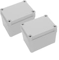 LeMotech Junction Box IP67 Waterproof Dustproof ABS Plastic Project Box for Electrical Outdoor Enclosure Gray 4.3 x 3.1 x 3.3 inch (110 x 80 x 85 mm),2 Pack by LeMotech