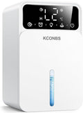 Dehumidifier for Home, 60 OZ Capacity, Auto Shut-Off for Medium Rooms up to 500 Sq.Ft, Portable Quiet for Bedroom Bathroom Basement, 24H Timer & 7 Color Lights (White, 7.36 × 6.77 × 10.47 inch) by Unknown