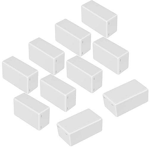 LeMotech Project Box 10 Pieces ABS Plastic Electrical Project Case Small Junction Box for Electronics White 2.40 x 1.41 x 0.98 inch (61 x 36 x 25 mm) by LeMotech