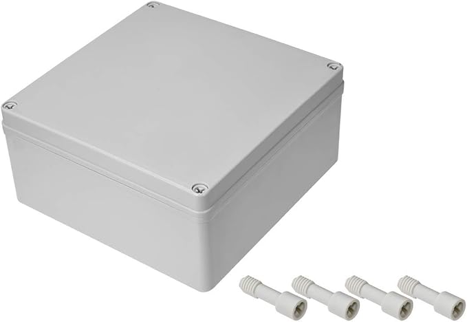 Co. 6" x 6" x 3" Weather & Dust Proof PS Plastic Junction Conduit Box Electronics Enclosure (5.5"x5.5"x3" Interior Dimension) 4 Pack - Image 6