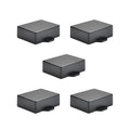 Fielect 5Pcs Project Box ABS Plastic Junction Box Electrical Project Case Enclosure Power Junction Box with Ear, Black, 2.44 x 1.97 x 0.87 inch by Fielect