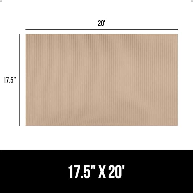 GORILLA GRIP DuraGuard Shelf Liner, 17.5x20 Non-Adhesive Cabinet Liners for Kitchen Drawers, Shelves, Refrigerator, Pantry Storage, Bathroom Closet, Durable Waterproof BPA Free Ribbed Plastic, Beige - Image 8