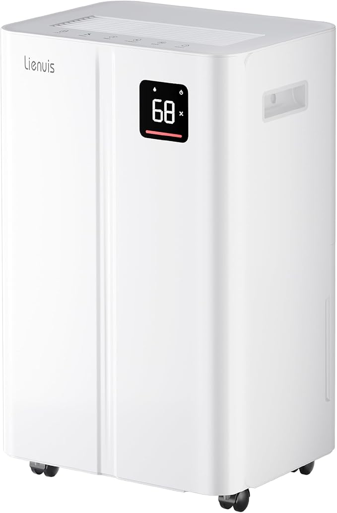 50 Pint Dehumidifier for Large Rooms & Basements, Up to 4,500 Sq.Ft, Automatic Humidity Control with Continuous Drain, Quiet 40dB, 24-Hour Timer, Wheels & Child Lock - Image 8