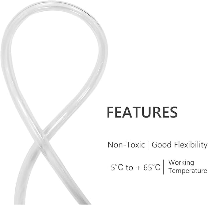 Eastrans Clear Vinyl Tubing Flexible PVC Tubing, Hybrid PVC Hose, Lightweight Plastic Tube, by 7/8 Inch ID, 25-Feet Length - Image 3