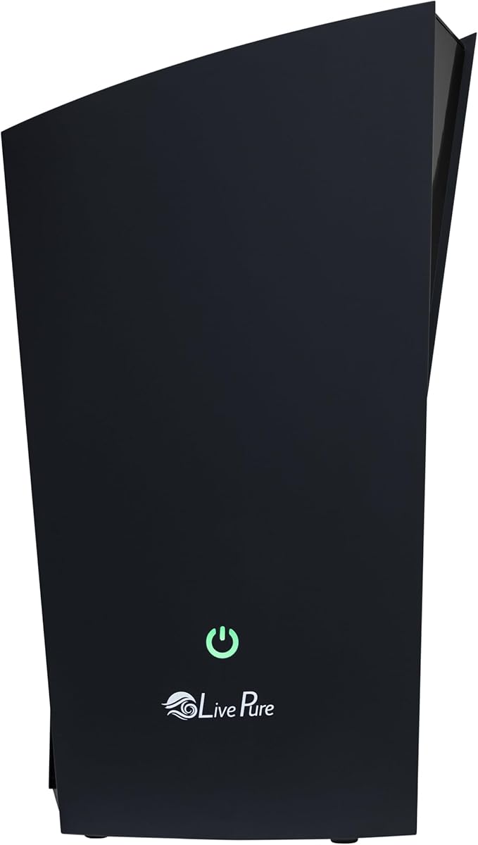 LP485HUM LivePure Ultrasonic Humidifier (8.5 x 6.5 x 14.5 in) - Long Lasting Mist Performance, Quiet Operation, Compact Humidifier for Home, Bedroom, Nursery, Office, and Dorms – Black by LivePure