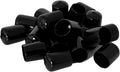 20 PCS Black Round Vinyl Rubber End Caps Kits, Flexible Screw Thread Protectors Safety Cover for Metal Tubing Rod Bolt, 18mm (18/25 inch) by Zinkebol