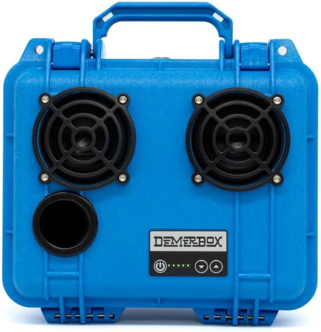 DemerBox Waterproof, Portable, and Rugged Outdoor Bluetooth Speakers Made from a Genuine Pelican Case. 40+ hr Battery Life, Dry Box + USB Charging Sound and Bass by DemerBox
