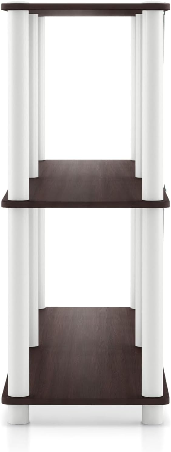 Homes: Inside + Out Apexa Modern 3-Tier Extra Wide Shelving Units, Collectibles Display Shelves, Easy Assembly Console Table, Home Storage Organizer for Living Room, Bedroom, Office, Espresso - Image 12
