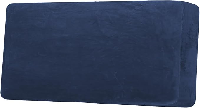 H.VERSAILTEX Velvet Stretch Individual Couch Cushion Cover Plush Cushion Slipcover for Loveseat Sofa Cushion Furniture Protector Seat Cushion Sofa Cover (1 Piece Sofa Cushion Cover, Navy) by HVERSAILTEX