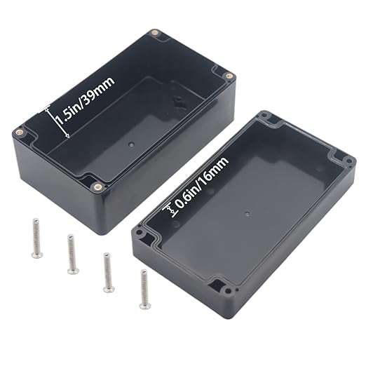 Watertight Junction Box, IP67 Waterproof Project Box Durable ABS Plastic Electronic Enclosure Case for DIY Electrical Project Black 6.22" x 3.54" x 2.36"(158 x 90 x 60 mm) 2Pcs - Image 4